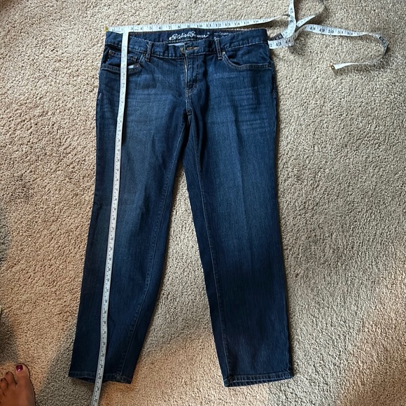 Eddie Bauer slim boyfriend capris womens P10 - Picture 2 of 4